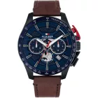 Tommy Hilfiger Bank men's watch TH1792268, blue dial, brown leather strap