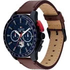 Tommy Hilfiger Bank men's watch TH1792268, blue dial, brown leather strap