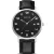 Bering Titanium men's watch 18640-402, black dial, black leather strap