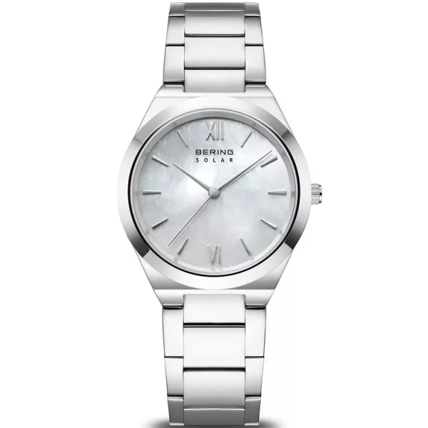 Bering Solar women's watch 19932-700, silver stainless steel strap