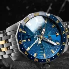 Vostok Europe N1 Rocket Radio Room Limited Edition men's watch NH34-224A793-B, blue dial, silver stainless steel strap