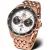 Vostok Europe N1 Rocket men's watch 6S21-225B619/B, white dial, rose gold stainless steel strap