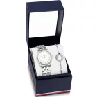 Tommy Hilfiger Jade women's watch set TH2770219, white dial, silver stainless steel strap