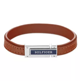   Tommy Hilfiger Fold-Over men's leather bracelet THJ2790560