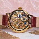 Poljot International Tourbillon Skeleton Limited Edition men's watch 3360T66, brown leather strap