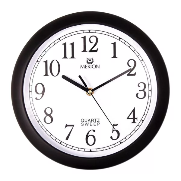 Merion black wall clock 3515-1