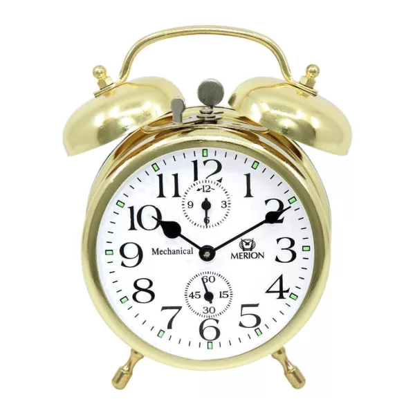 Merion gold metal alarm clock 3551-9