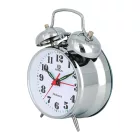 Merion silver metal alarm clock 3552-8
