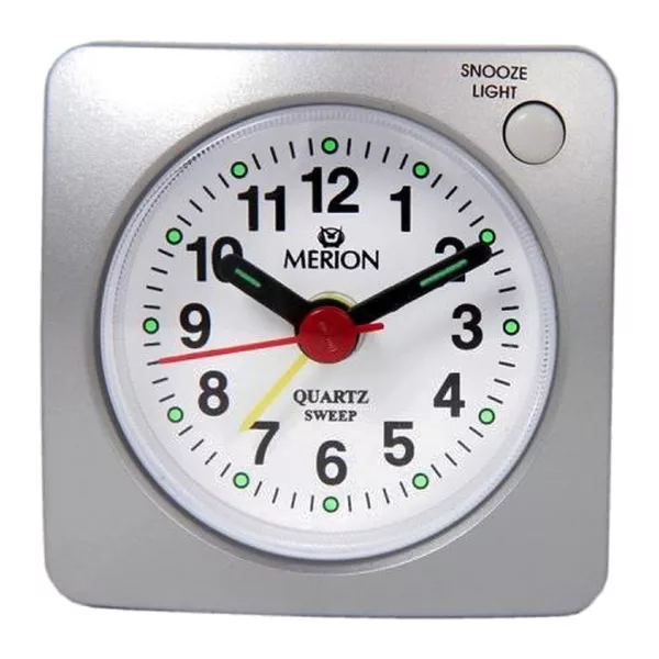Merion silver alarm clock 3740-8