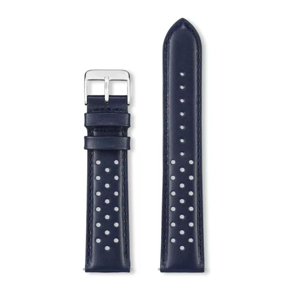 Rochet San Marino navy blue leather watch strap, 22 mm – 5130806LN09