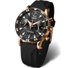 Vostok Undiné women's watch set VK64-515B568, black dial, black silicone strap