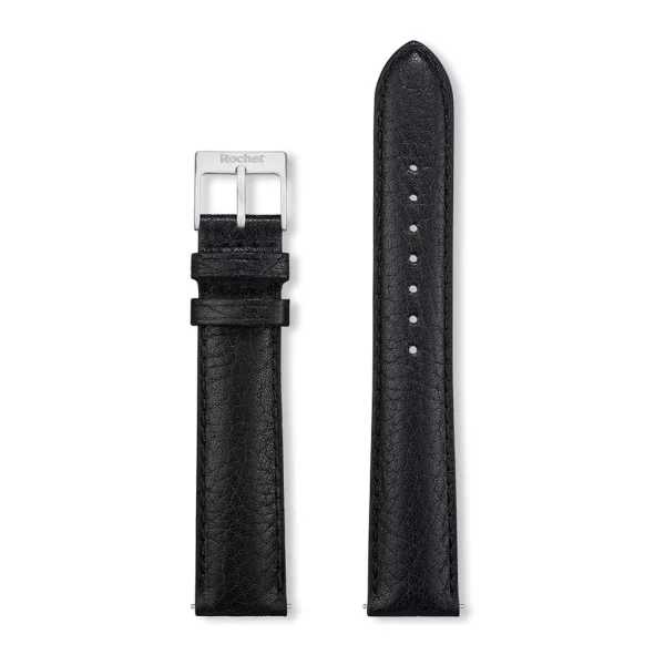 Rochet Texas black leather watch strap, 22 mm – 5340801
