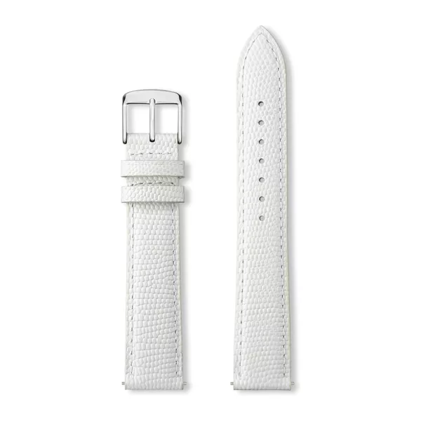 Rochet Opaline white leather watch strap, 14 mm – 5381402ST