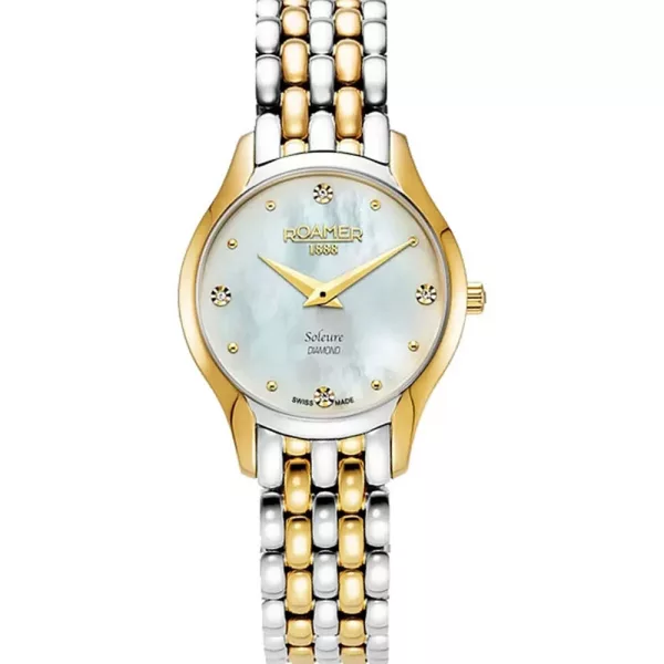 Roamer Soleure diamond women's watch 547857 47 25 50, silver stainless steel strap
