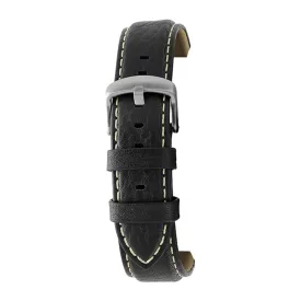 Rochet Aviator black leather watch strap, 18 mm – 5520601