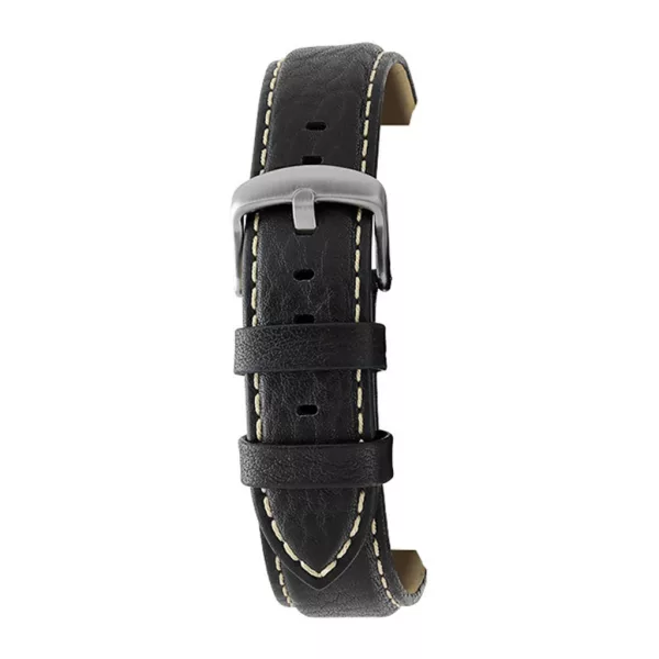 Rochet Aviator black leather watch strap, 20 mm – 5520701