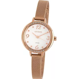 Astron women's watch 5549-0, white dial, rose gold stainless steel strap