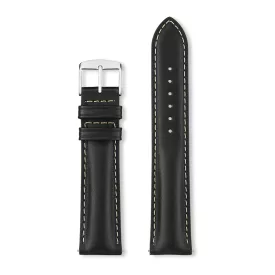 Rochet Ibiza black leather watch strap, 24 mm – 5562401