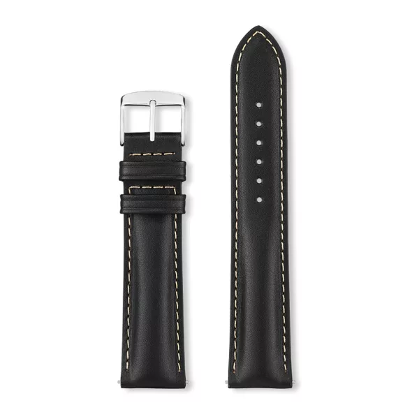 Rochet Ibiza black leather watch strap, 24 mm – 5562401