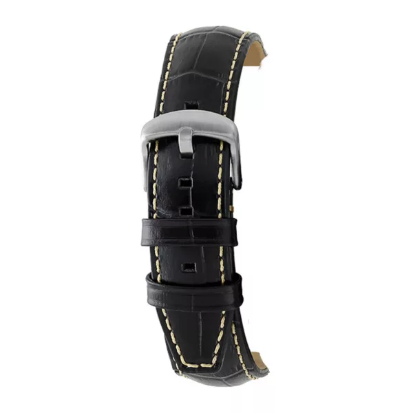 Rochet Indiana black leather watch strap, 22 mm – 5590801