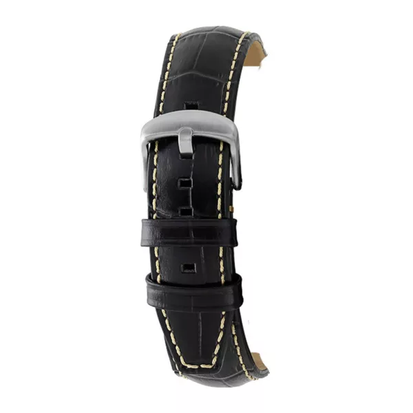 Rochet Indiana black leather watch strap, 20 mm – 5595701