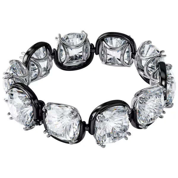 Swarovski Harmonia women's bracelet 5600047 – transparent and black stainless steel