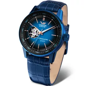 Vostok Europe Gaz 14 Limousine men's watch NH38-560D681-L, blue dial, blue leather strap