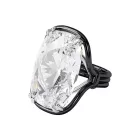 Swarovski Harmonia women's ring 60 5610346 – transparent and black stainless steel