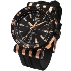 Vostok Energia Rocket men's watch NH35-575E282, black dial, brown silicone strap