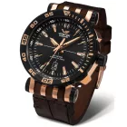 Vostok Energia Rocket men's watch NH35-575E282, black dial, brown silicone strap