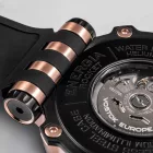 Vostok Energia Rocket men's watch NH35-575E282, black dial, brown silicone strap