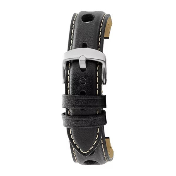 Rochet Cooper black leather watch strap, 22 mm – 5810801