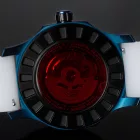 Vostok Europe Object X Limited Edition men's watch NH35-599E776, blue dial, white silicone strap