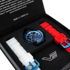 Vostok Europe Object X Limited Edition men's watch NH35-599E776, blue dial, white silicone strap