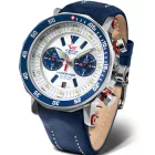 Vostok Europe Lunokhod 2 men's watch 6S21-620A630, white dial, blue silicone strap