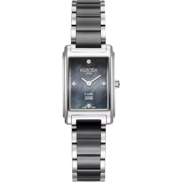 Roamer C-Line Diamond women's watch 659845 41 89 60, silver stainless steel strap