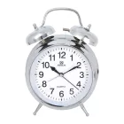 Merion silver metal alarm clock 6693-8