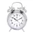 Merion silver metal alarm clock 6693-8