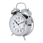 Merion silver metal alarm clock 6693-8