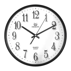 Merion black wall clock 6714-3