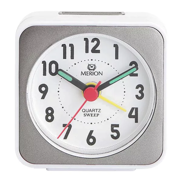 Merion white and grey alarm clock 6726-5