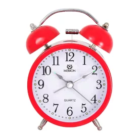 Merion red metal alarm clock 6814-4