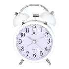 Merion white metal alarm clock 6814-7