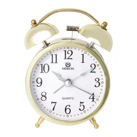 Merion gold metal alarm clock 6814-9