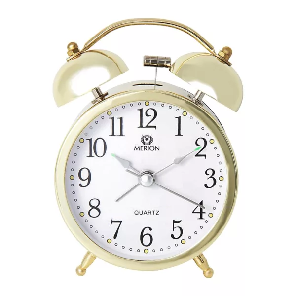 Merion gold metal alarm clock 6814-9