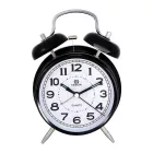 Merion black metal alarm clock 6816-1