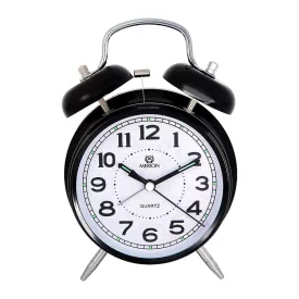 Merion black metal alarm clock 6816-1