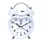 Merion white metal alarm clock 6818-7