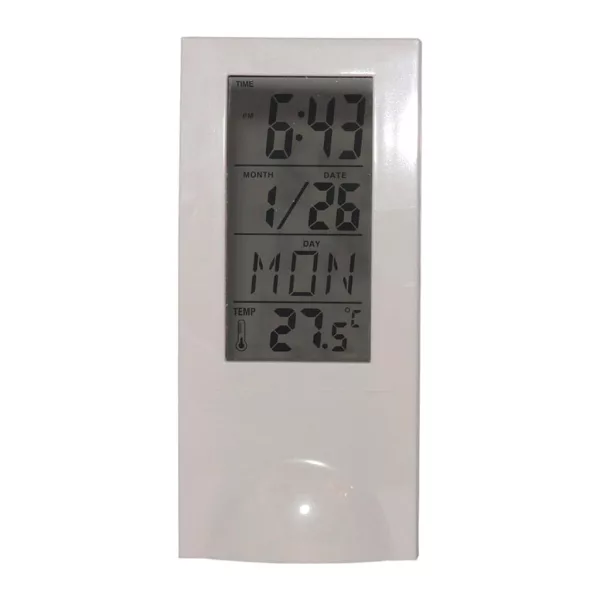 White digital alarm clock 6829-4