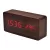 Brown LED desk alarm clock 6837-5